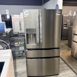 🔥 Frigidaire - Gallery 26.3 Cu. Ft. 4-Door French Door Refrigerator - Smudge Proof Stainless Steel🔥