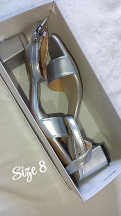 Silver Heels Size 8