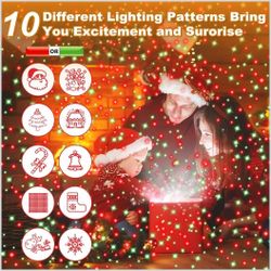 Brand New Christmas Projector Lights Outdoor, Waterproof Christmas Decorations Led Lights Projector with Remote Control Timer Indoor Firefly Light for