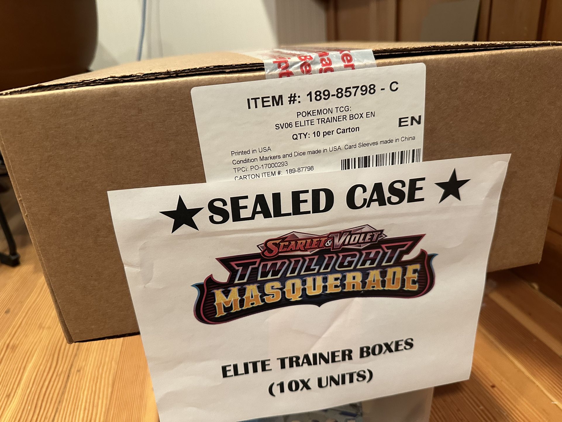 Twilite Masquerade ETB Factory Sealed Case 