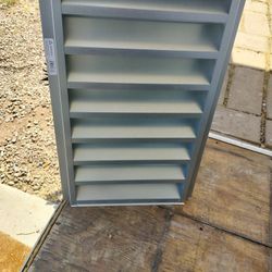 Rectangular Silver Galvanized Steel Built-in Screen Gable Louver Vent