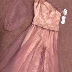 New 4 blush pink tulle long Flowy formal dress gown vintage