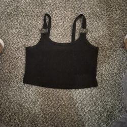 Black Cute Crop Top 
