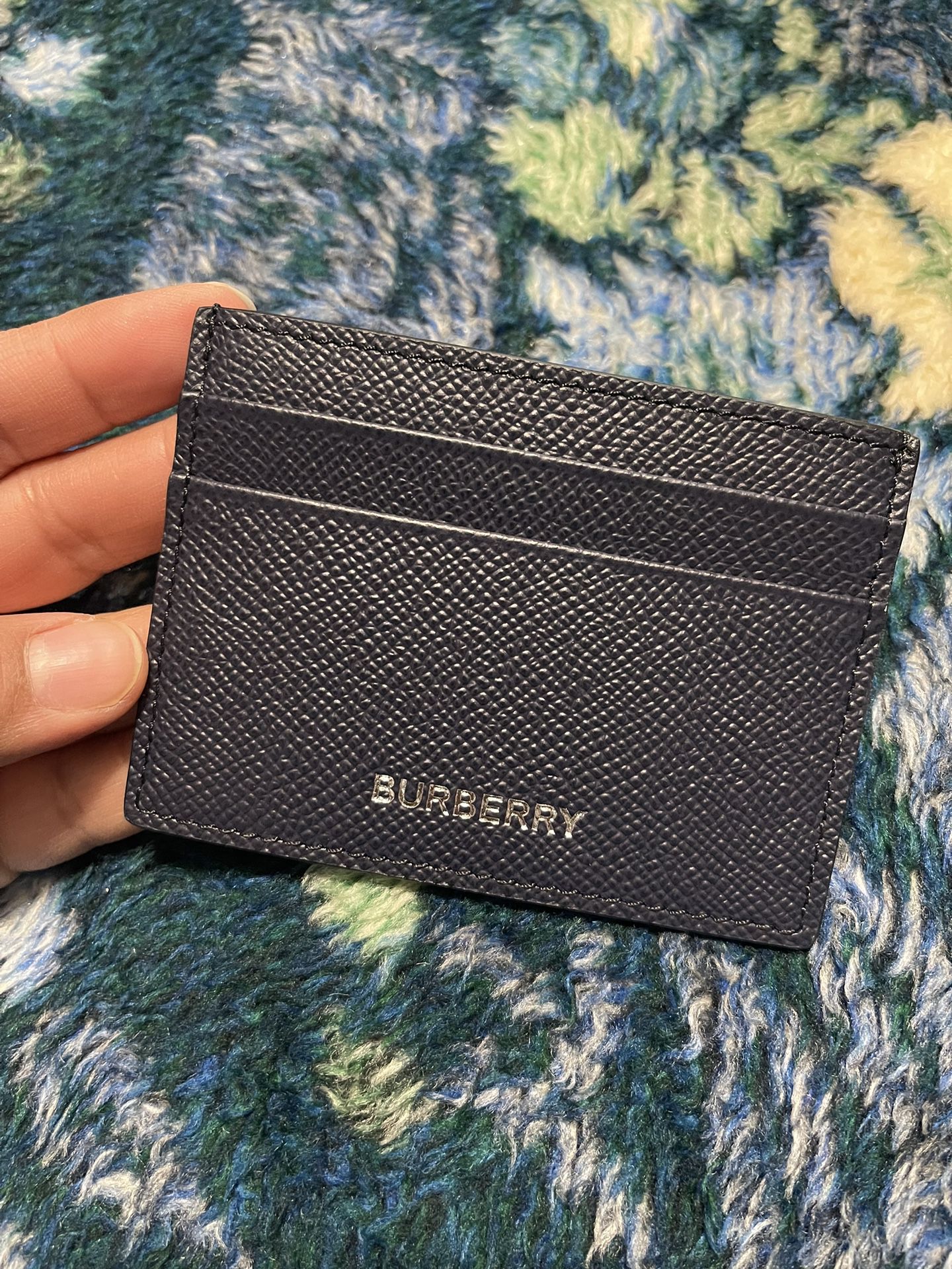 Burberry Card Holder Wallet Navy Blue