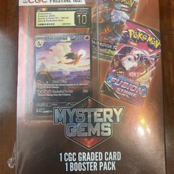 Pokemon Mystery Gems Box 1 CGC Graded Card & 1 Booster Pack! New! Sealed! 💎