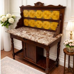 Victorian Walnut Washstand