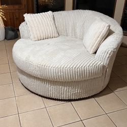Oversized corduroy chair