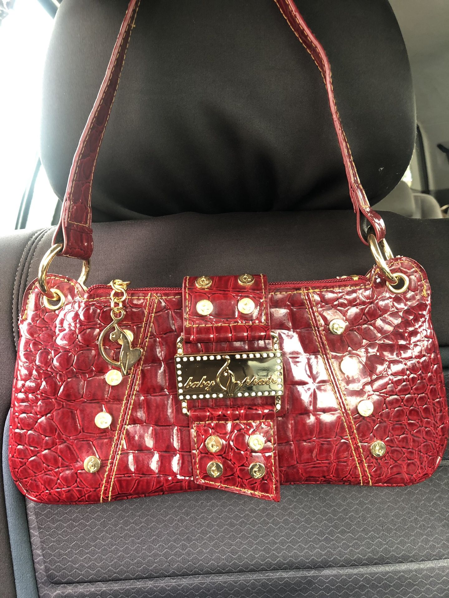 Vintage Baby Phat snake skin shoulder bag