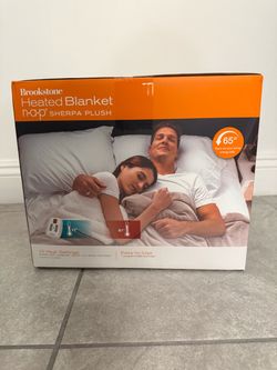 Brookstone Nap Sherpa Plush Heated Blanket