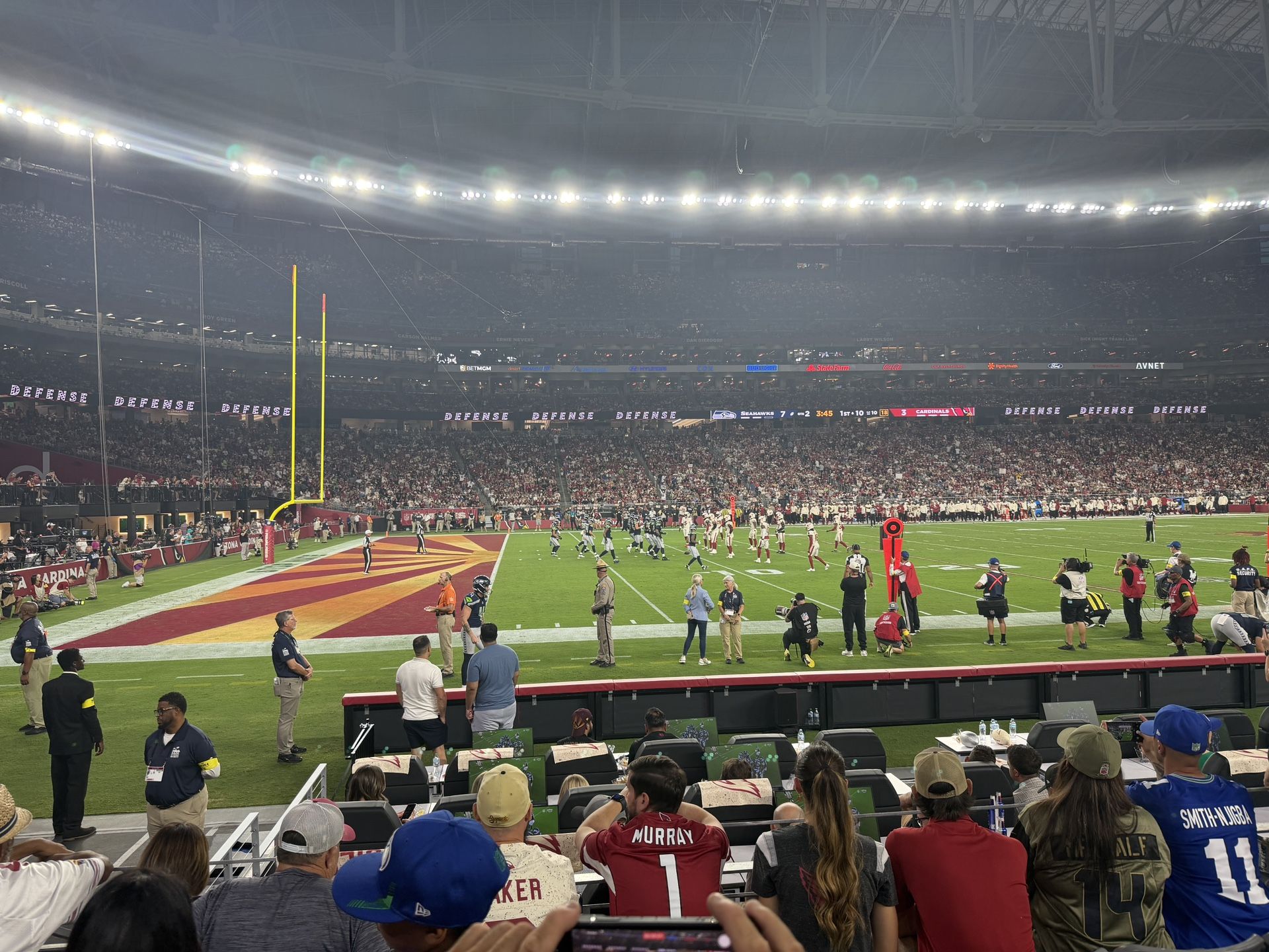 3 Lower Bowl Sideline Arizona Cardinals Football Tickets Available