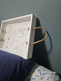 Seashell Glass Top Tray