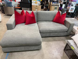 Gray Cloud Sectional Sofa with Left Chaise - Downfeather!