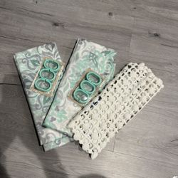 2 Set Of Shower Curtains With One Shower Floor Mat