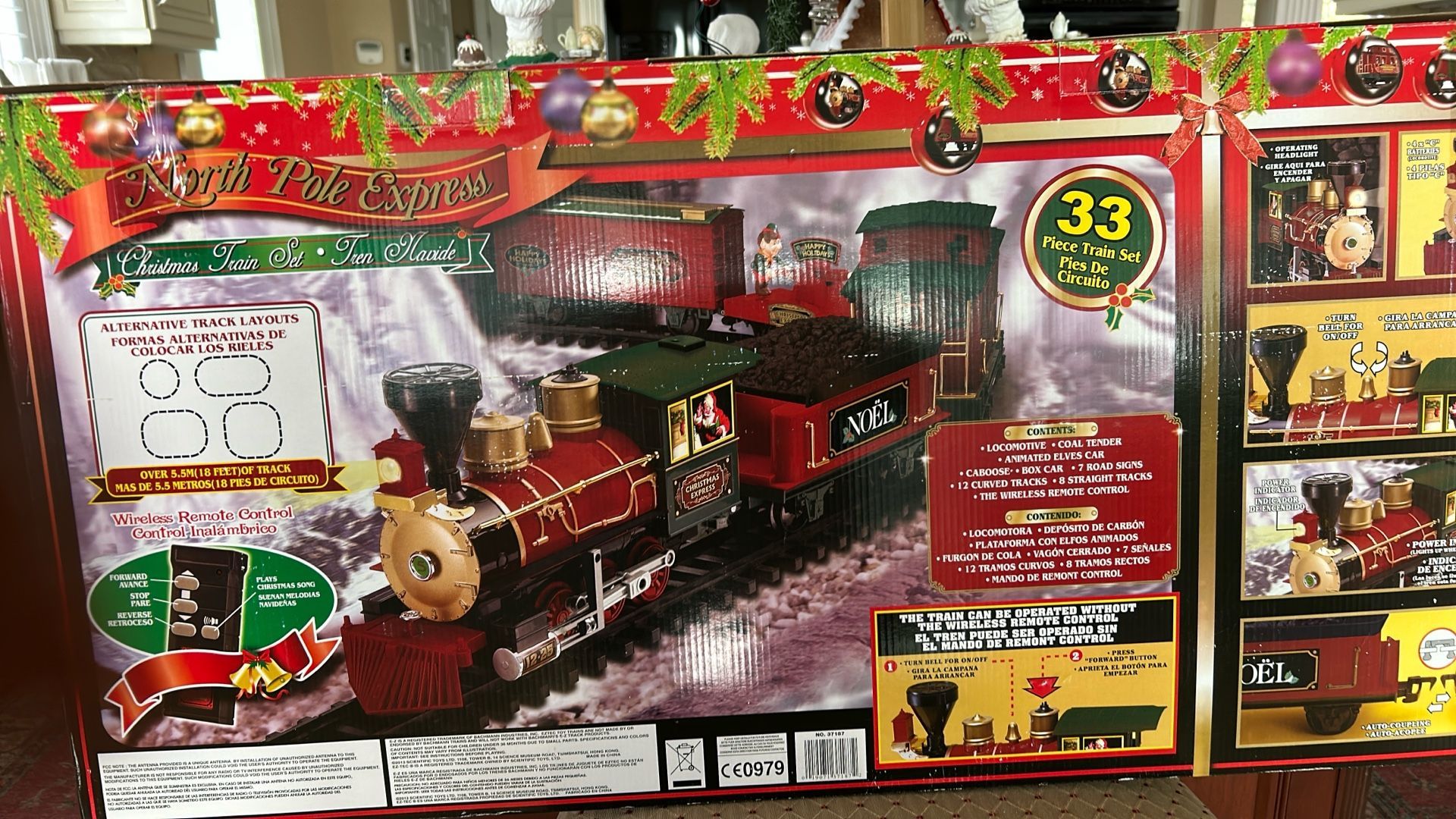 33 piece Christmas train set