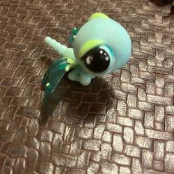 Littlest Pet Shop LPS #614 Dragonfly Aqua Teal Green Wings