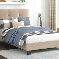 Twin Platform Bed & Mattress 