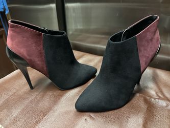 Zara high heels  black/burgundy suede size 8