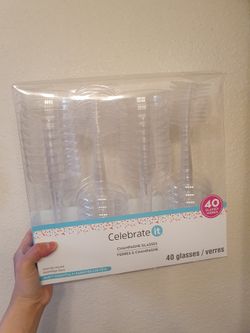 Celebrate It Plastic Champagne Glasses