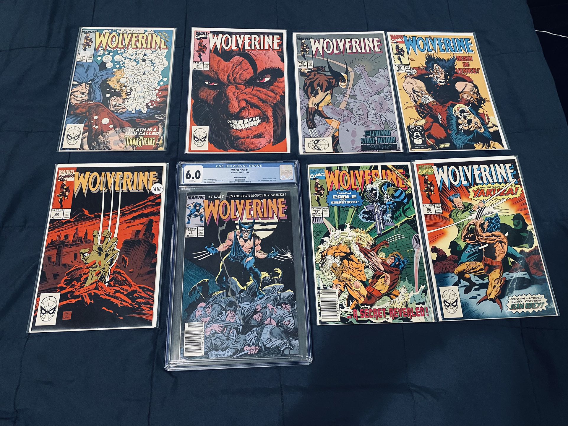 Wolverine 1 CGC 6.0 Newsstand Edition 1988 & 16 19, 21,32 33, 41, High-Grade 9.4-9.6 Adult Owned Purchased For Collecting 