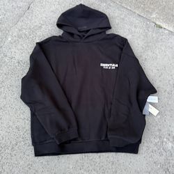 Essential Hoodie Black ( SIZES: XS, S, M L )