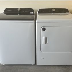 Brand New Electric Whirlpool Washer & Gas Dryer 