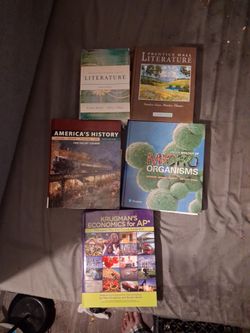 5 hard cover college level books. All still relevant in today's studies.
