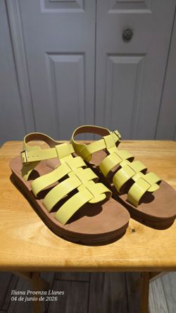New yellow sandals