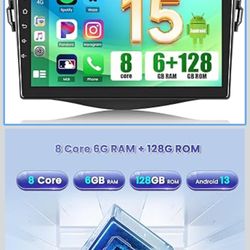 [8-Core 6+128GB] Android 15 Car Stereo for Toyota RAV4 2007-2012, Hikity 9'' Touch Screen Radio Wireless Carplay Android Auto Bluetooth GPS 5G WiFi 32