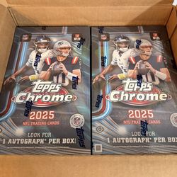 Topps Chrome 2025 NFL Hobby Box
