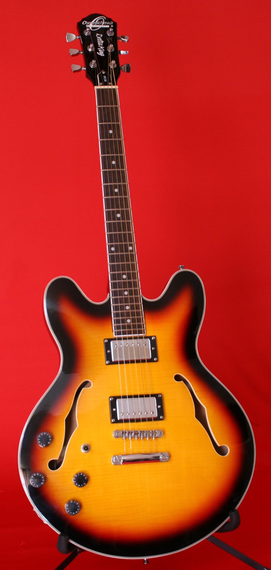 Oscar Schmidt Delta King OS30 By Washburn Left Hand Semi Hollow Body Blues Guitar
