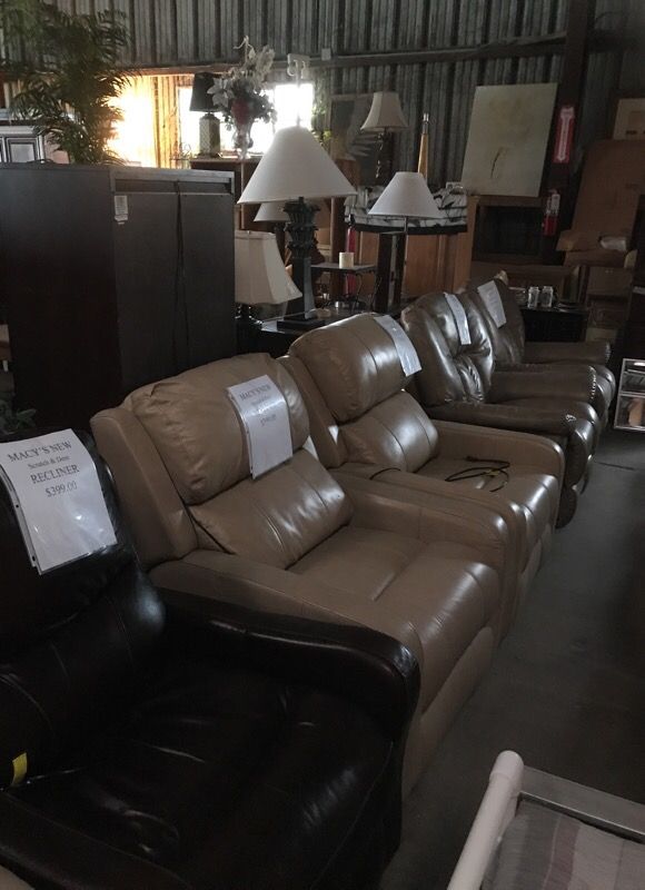 New scratch & dent Macy's or Lazboy recliners