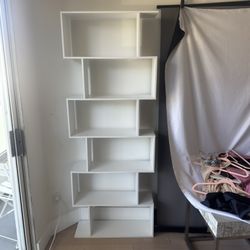 White Asymmetrical Bookshelf 