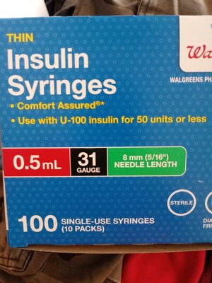 Insulin Syringes Sizes Walgreens
