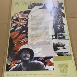 Lot 32 Lowry lithograph poster world in flames wwii 50 years national archives