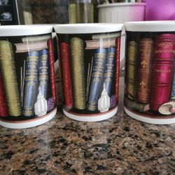 Crown Trent Fine Bone China Books Library Coffee Mug