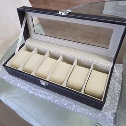 New Watch Box 6 Organizer Storage