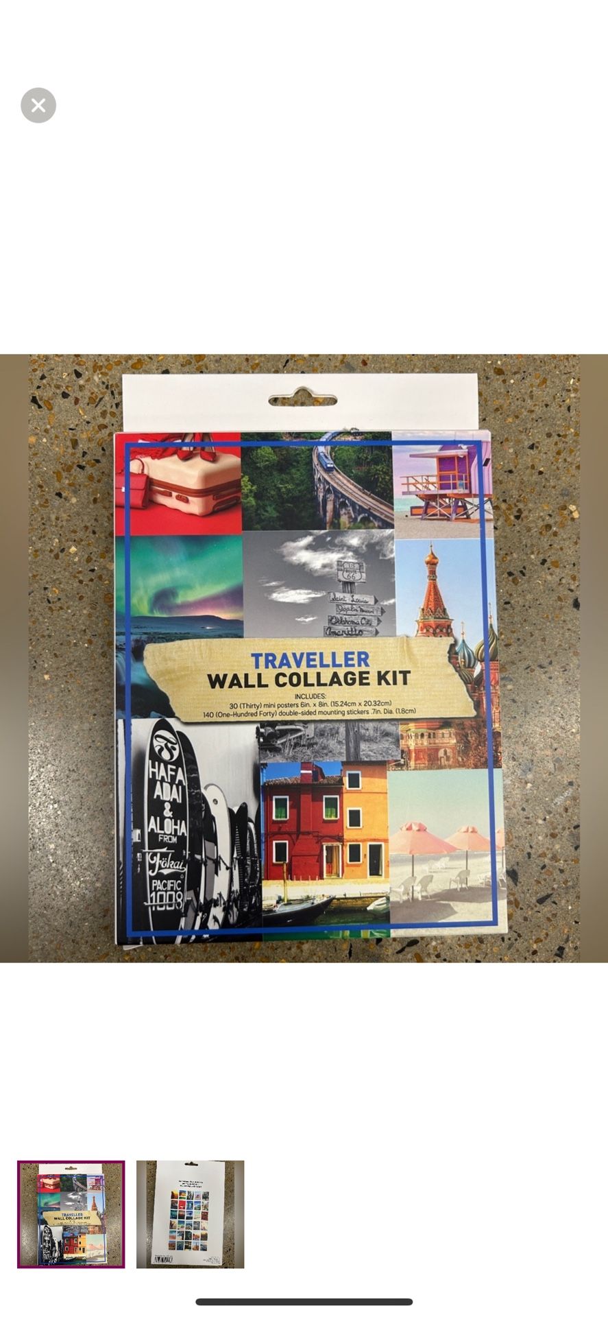 NWT traveler wall collage kit
