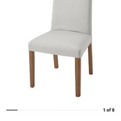 IKEA Wood Chair With White Cover (removable)