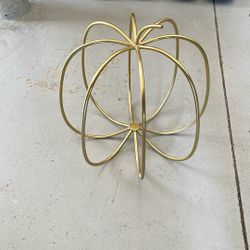 Gold Metal Pumpkin Candle Holder Home Decoration Harvest Halloween Fall