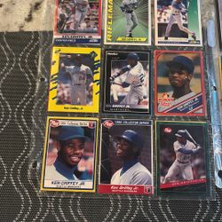 18. Ken Griffey Junior baseball cards.