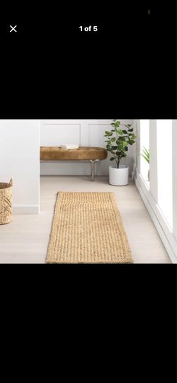 Handmade Willow bordered Runner Rug -Nuloom