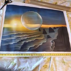 St. Helena by Hans Werner Sahm print on canvas 31X24