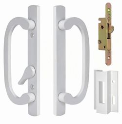 White sliding door handle