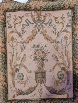 Vintage Floral Bird Tapestry Wall Hanging