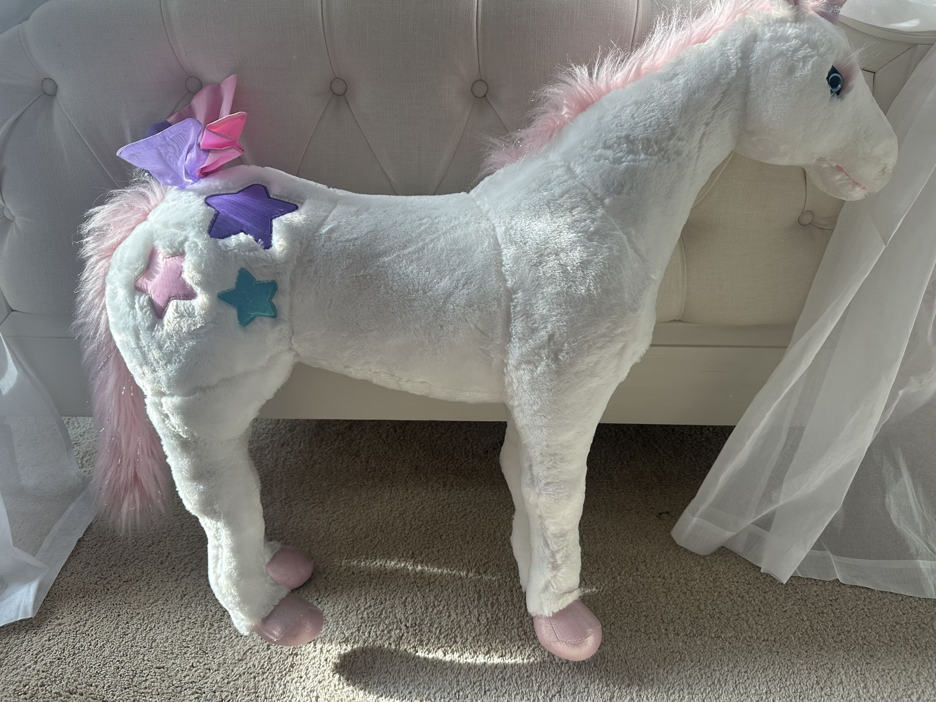 Melissa & Doug Giant Unicorn - Lifelike Plush Stuffed Animal