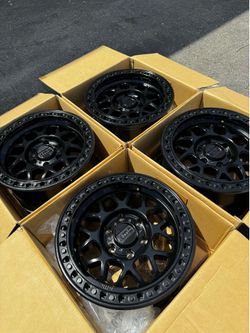 Used KMC KM549 GRS 6x5.5 and 6x135 17" Wheels Satin Black