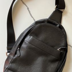 Leather Coach Sling Shoulder Bag