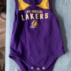 Los Angeles Lakers Onesie Size 6/9 Months In Excellent Used Condition