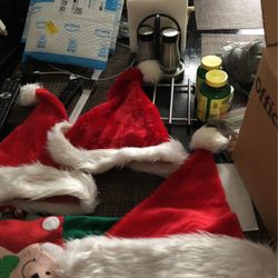 Santa hats set of three