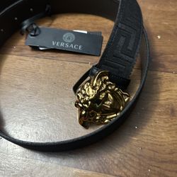 Versace - Authenticated Medusa Belt - Cloth Black for Men, Never Worn, with Tag